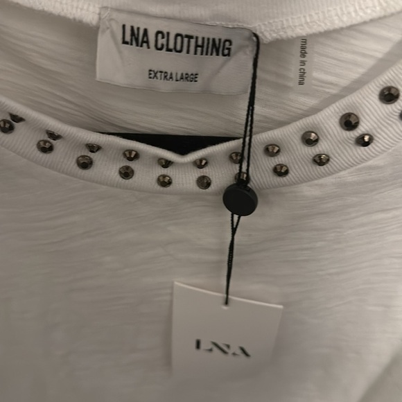 LNA CLOTHING Studded white tee XL - Picture 2 of 6